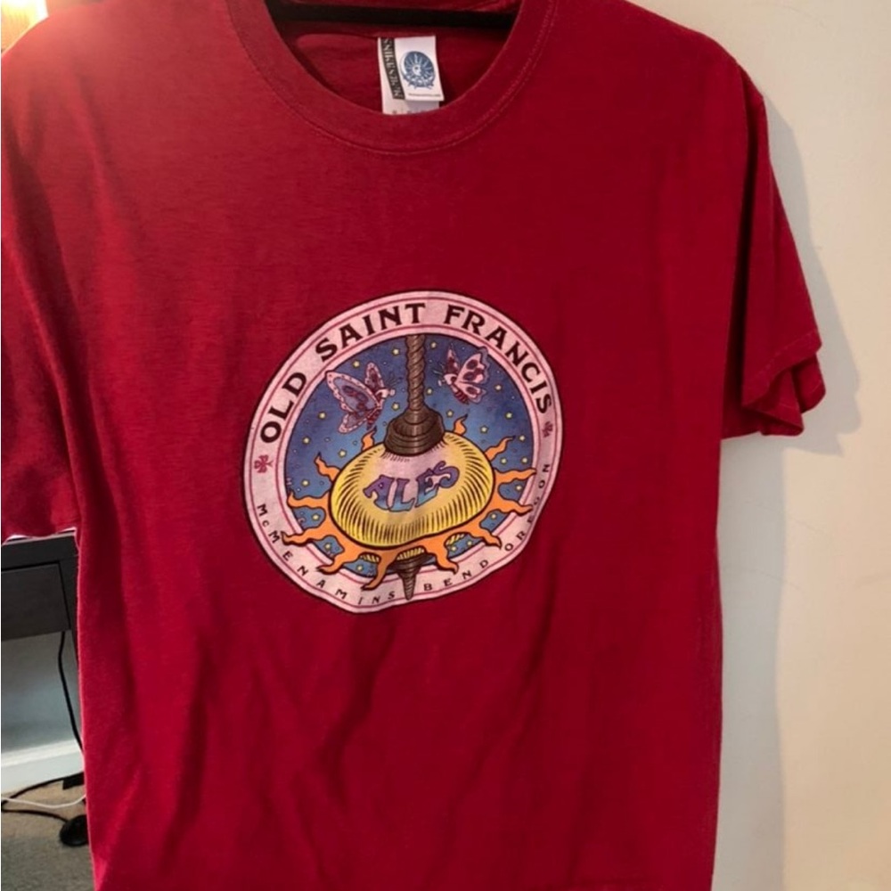 Old Saint Francis Red Graphic T-Shirt